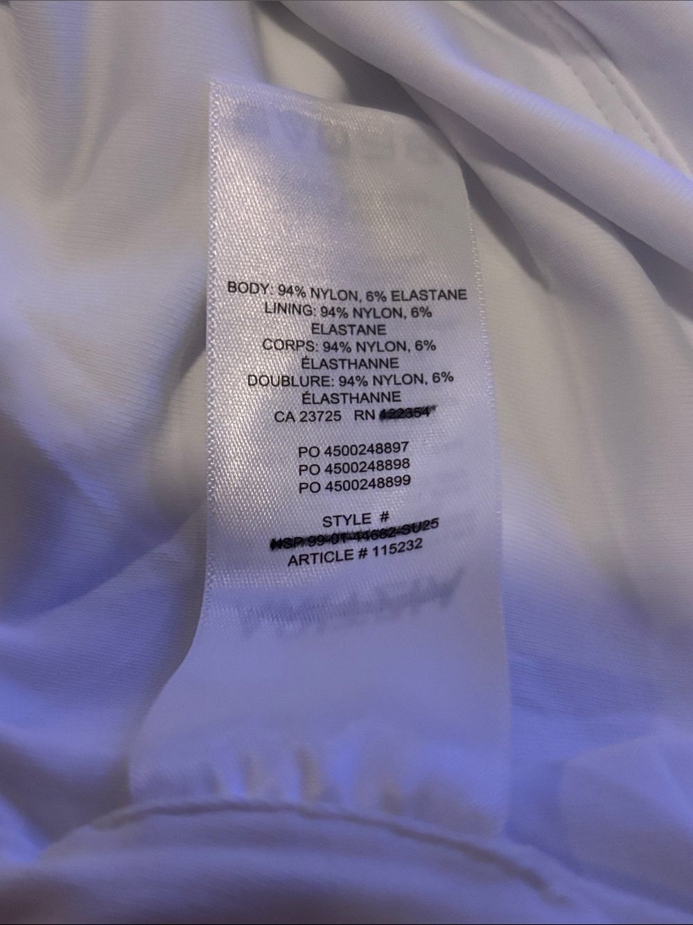 Aritzia Contour Flourish White Tank Top, new without tags - Picture 8 of 8